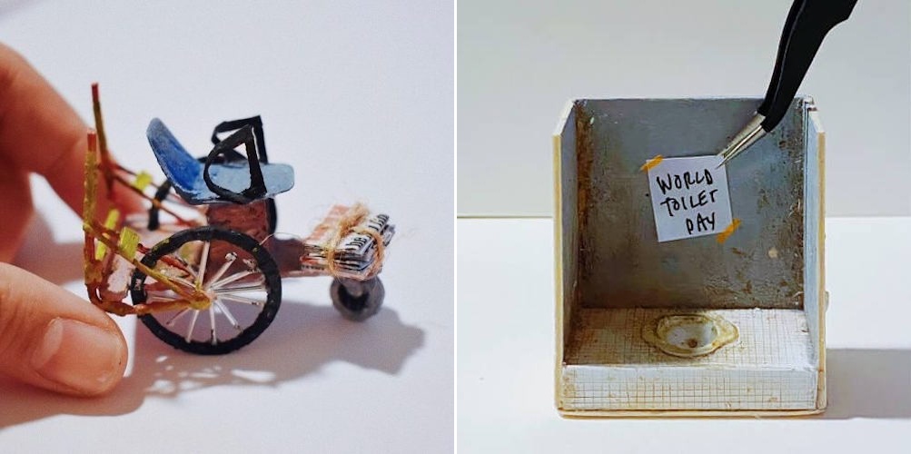 Miniature models by Ngoc Huynh, USC Master of Public Health online student.